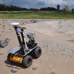 Clearpath Husky A200 in the Canadian Space Agency's Mars Emulation Terrain